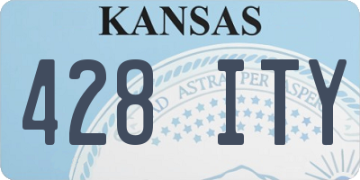 KS license plate 428ITY