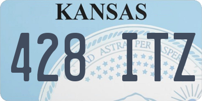 KS license plate 428ITZ