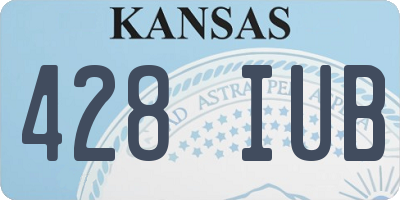 KS license plate 428IUB