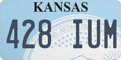 KS license plate 428IUM