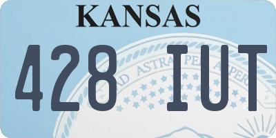 KS license plate 428IUT