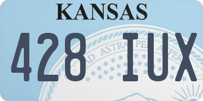 KS license plate 428IUX