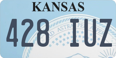 KS license plate 428IUZ