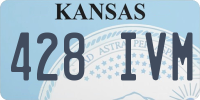 KS license plate 428IVM