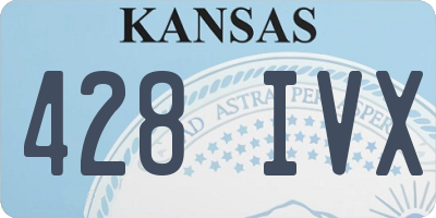 KS license plate 428IVX