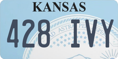 KS license plate 428IVY
