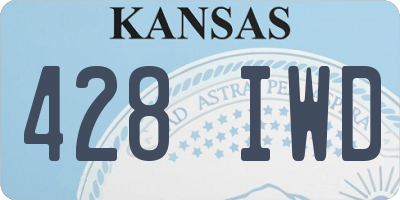 KS license plate 428IWD