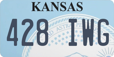 KS license plate 428IWG