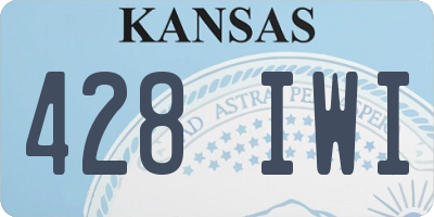 KS license plate 428IWI