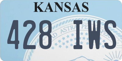 KS license plate 428IWS