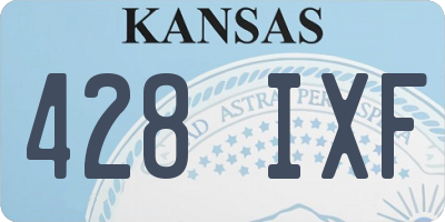 KS license plate 428IXF