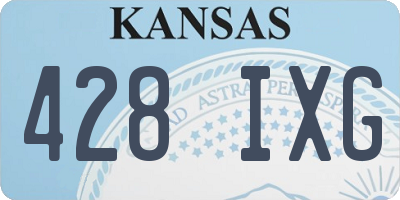 KS license plate 428IXG