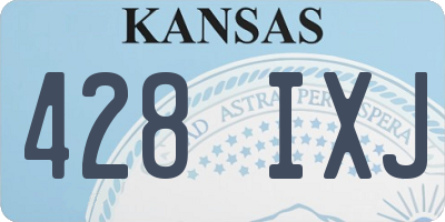 KS license plate 428IXJ