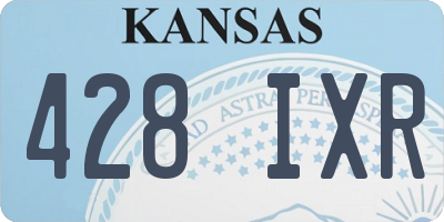 KS license plate 428IXR