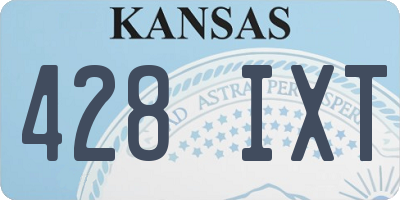 KS license plate 428IXT
