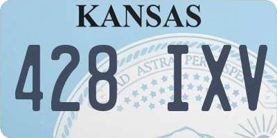 KS license plate 428IXV