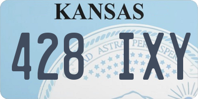 KS license plate 428IXY