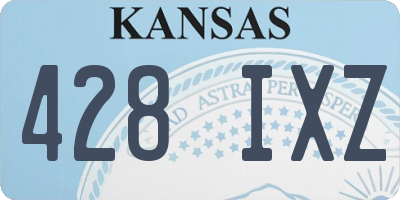 KS license plate 428IXZ
