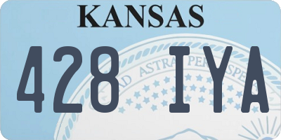 KS license plate 428IYA