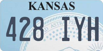 KS license plate 428IYH