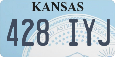 KS license plate 428IYJ