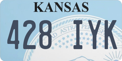 KS license plate 428IYK