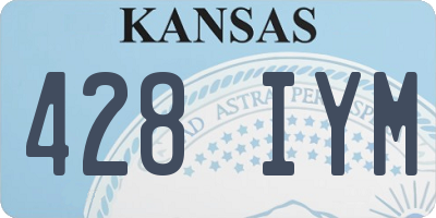 KS license plate 428IYM