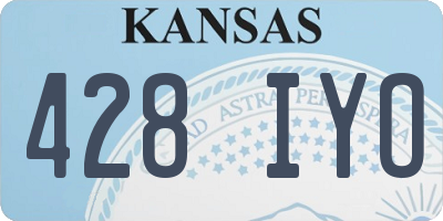 KS license plate 428IYO