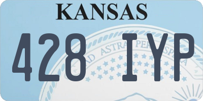 KS license plate 428IYP