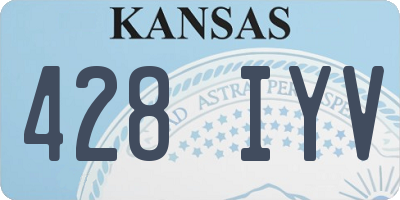 KS license plate 428IYV