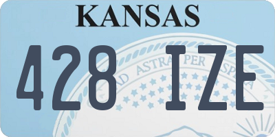 KS license plate 428IZE
