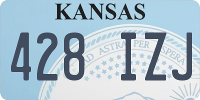 KS license plate 428IZJ