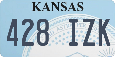 KS license plate 428IZK