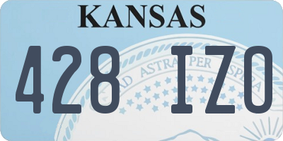 KS license plate 428IZO