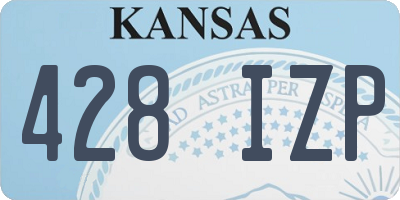 KS license plate 428IZP