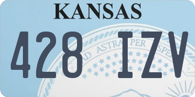 KS license plate 428IZV