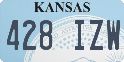 KS license plate 428IZW