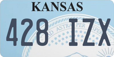KS license plate 428IZX