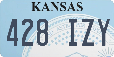 KS license plate 428IZY