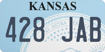 KS license plate 428JAB