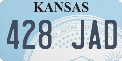 KS license plate 428JAD