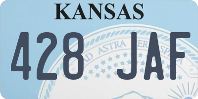 KS license plate 428JAF