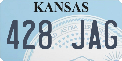 KS license plate 428JAG