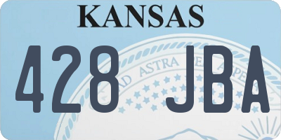 KS license plate 428JBA