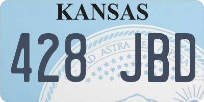 KS license plate 428JBD