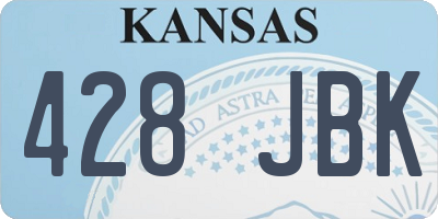 KS license plate 428JBK