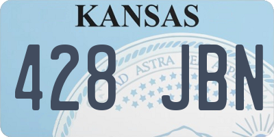KS license plate 428JBN