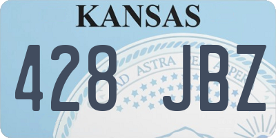 KS license plate 428JBZ