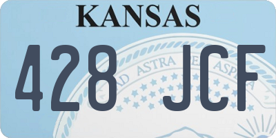 KS license plate 428JCF