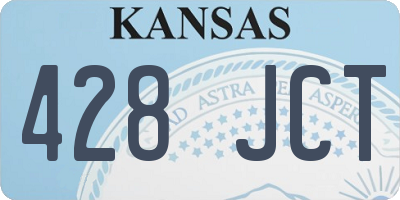 KS license plate 428JCT